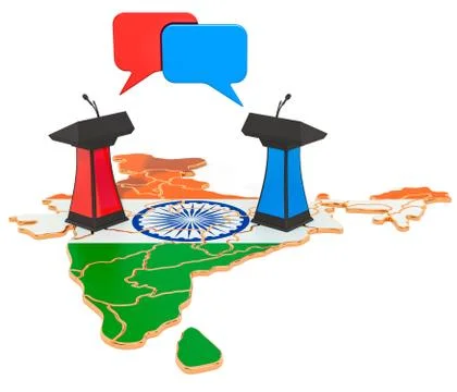 Indian Debate concept, 3D rendering Ilustración de archivo