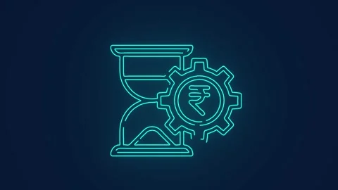 Indian digital payments processing banking transactions sandglass animation	 Stock Footage 264960312