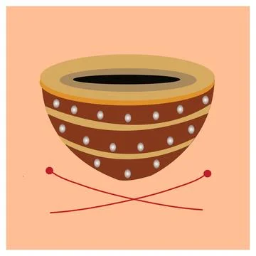 Indian Drum illustration. Stock Illustration