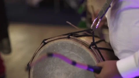 Indian drummer closeup shot Video stock 79446767