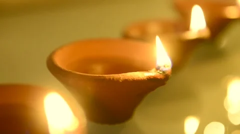 Indian earthen lamp Stock-Footage 54489121