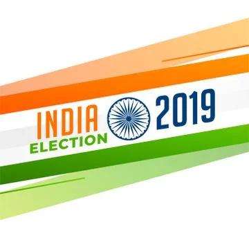 Indian election flag background design Stock Illustration