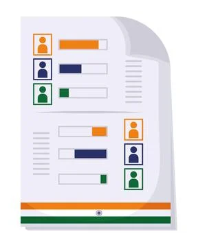 Indian elections ballot Ilustración de archivo
