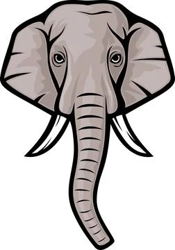 Indian elephant head Stock Illustration