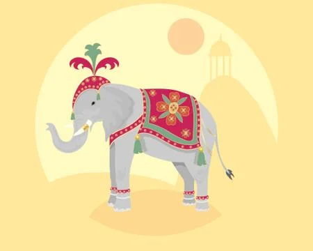 Indian elephant Stock Illustration