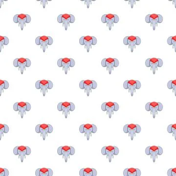 Indian elephant pattern, cartoon style Illustrazione stock