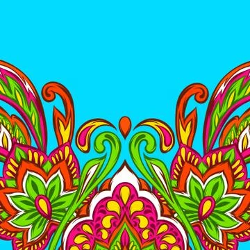 Indian ethnic background pattern. Stock Illustration