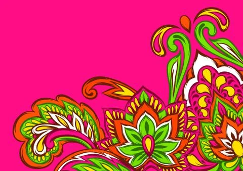 Indian ethnic background pattern. イラスト素材