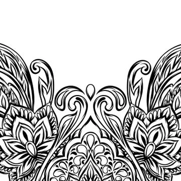 Indian ethnic background pattern. Stock Illustration