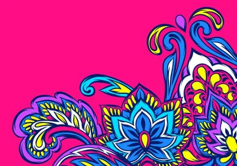 Indian ethnic background pattern. Illustrazione stock