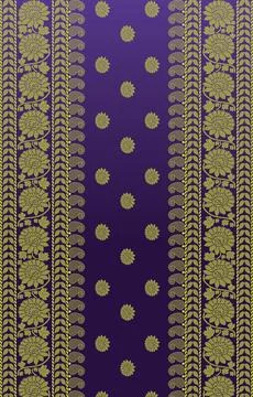 Indian ethnic sari design which is originated in india Stock Illustration