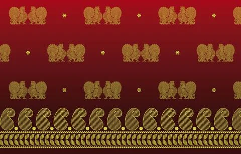 Indian ethnic sari design which is originated in india Ilustración de archivo