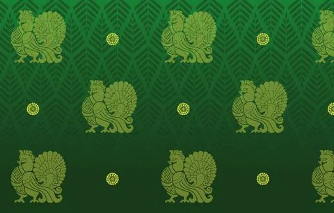 Indian ethnic sari design which is originated in india Stock Illustration