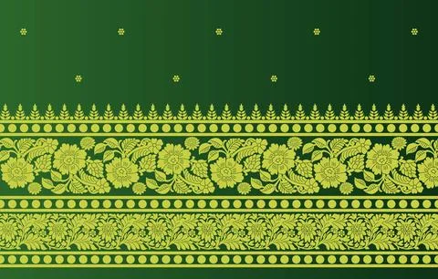 Indian ethnic sari design which is originated in india Stock Illustration
