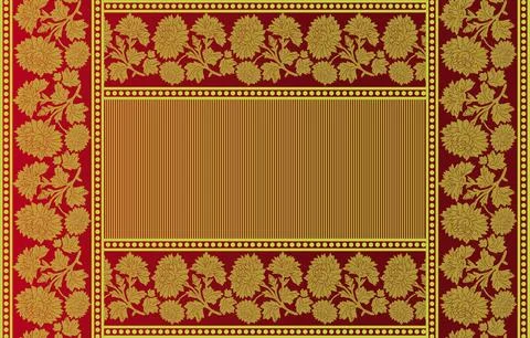 Indian ethnic sari design which is originated in india Stock Illustration