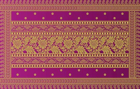 Indian ethnic sari design which is originated in india Stock Illustration