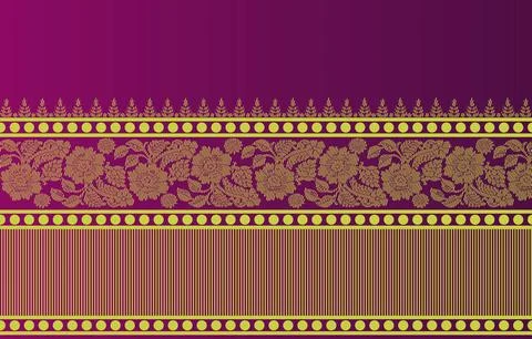 Indian ethnic sari design which is originated in india Stock Illustration