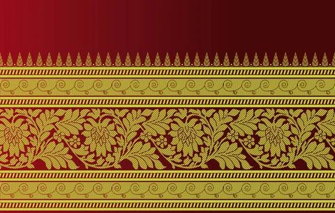 Indian ethnic sari design which is originated in india Stock Illustration