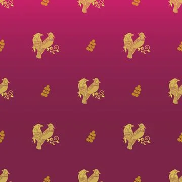 Indian ethnic sari design which is originated in india Stock Illustration