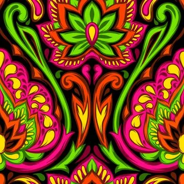 Indian ethnic seamless pattern. イラスト素材