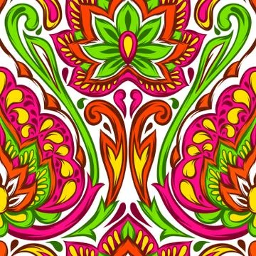 Indian ethnic seamless pattern. Illustrazione stock
