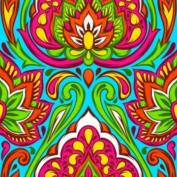 Indian ethnic seamless pattern. イラスト素材
