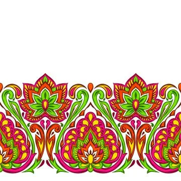 Indian ethnic seamless pattern. イラスト素材