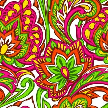 Indian ethnic seamless pattern. Stockillustratie