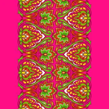 Indian ethnic seamless pattern. Stock Illustration
