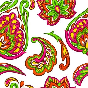 Indian ethnic seamless pattern. Illustrazione stock