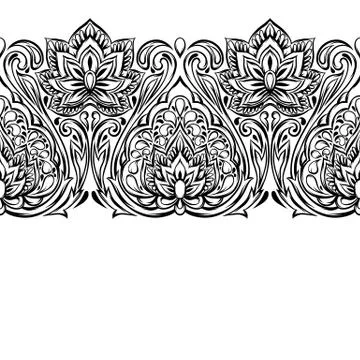 Indian ethnic seamless pattern. Illustrazione stock