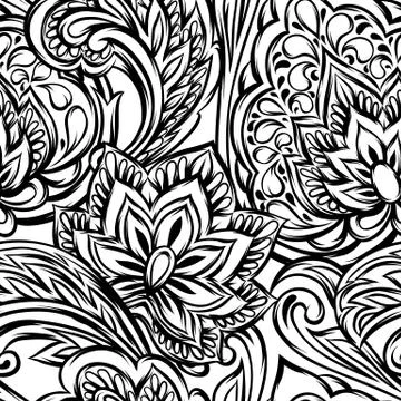 Indian ethnic seamless pattern. Stock-Illustration