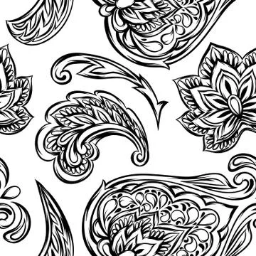 Indian ethnic seamless pattern. Stock Illustration
