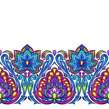 Indian ethnic seamless pattern. Illustrazione stock