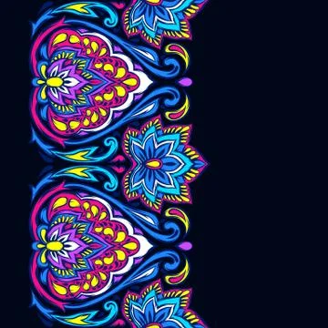 Indian ethnic seamless pattern. 스톡 일러스트