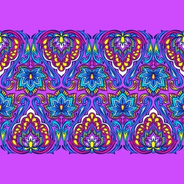 Indian ethnic seamless pattern. Illustrazione stock