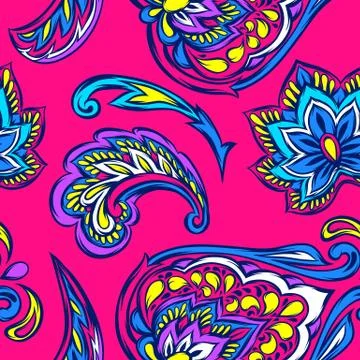 Indian ethnic seamless pattern. 스톡 일러스트