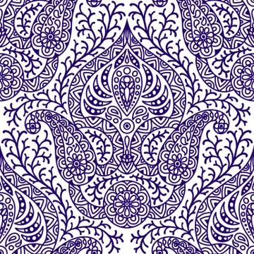 Indian ethnic seamless pattern. Stock Illustration