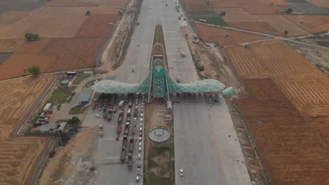 Indian Expressway Toll Gate Stock Footage 152890865
