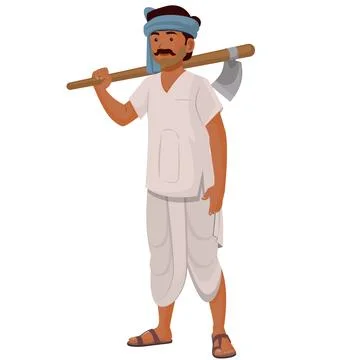 Indian Farmer Stock Illustration