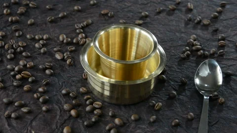 Indian Filter Coffee Stock Footage 132126850