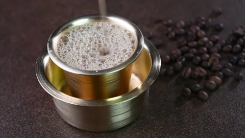 Indian filter coffee Stockbeeldmateriaal 242229771