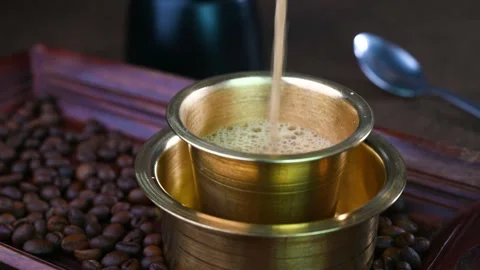Indian Filter Coffee Stockbeeldmateriaal 296221654
