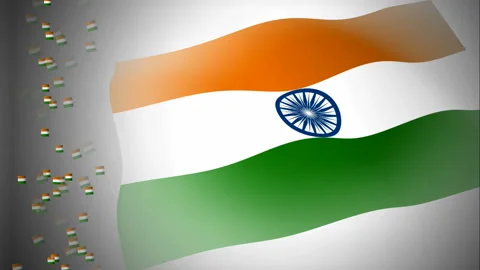 Indian flag  for 15 August independence day celebrations Video stock 131992182