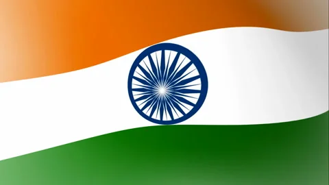 Indian flag  for 15 August independence day celebrations 스톡 동영상 132056654