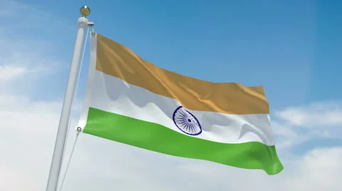 Indian flag in 4k Stock Footage 62439959