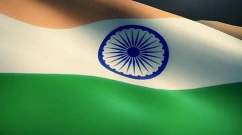 Indian Flag Animation Loop Stock Footage 38009027