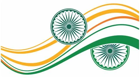 Indian flag background vector graphic design independence day template art Stock Illustration