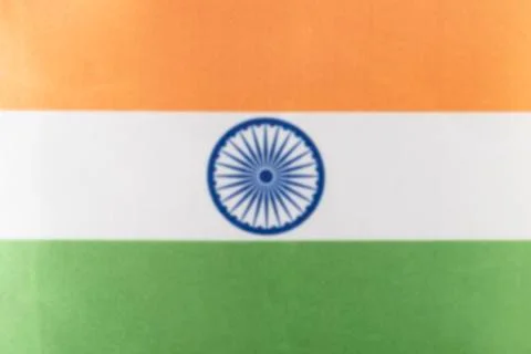 Indian flag blurred. Texture or background. Copy space Stock Photos