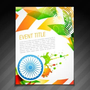 Indian flag card Stock Illustration